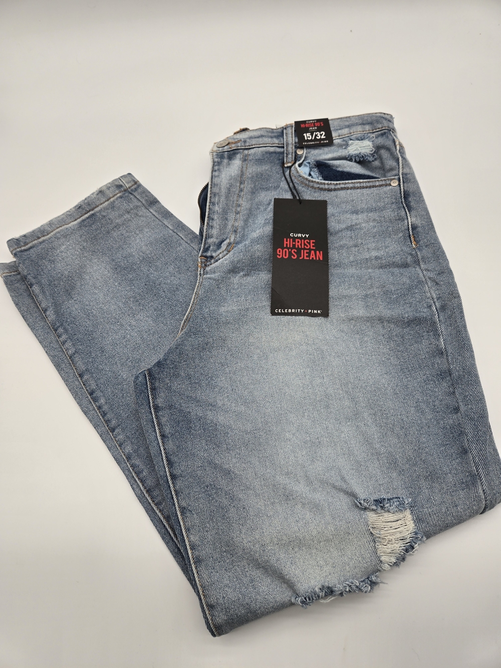Celebrity Pink Curvy Hi-Rise 90's Jeans - Light Blue